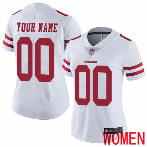 Limited White Women Road Jersey NFL Customized Football San Francisco 49ers Vapor Untouchable